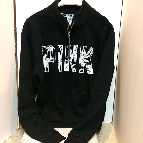 Pink Brand Black and White Sweatshirt - Picture 1 of 4